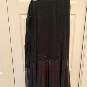 j r nites plus size black maxi skirt with jewels size 24